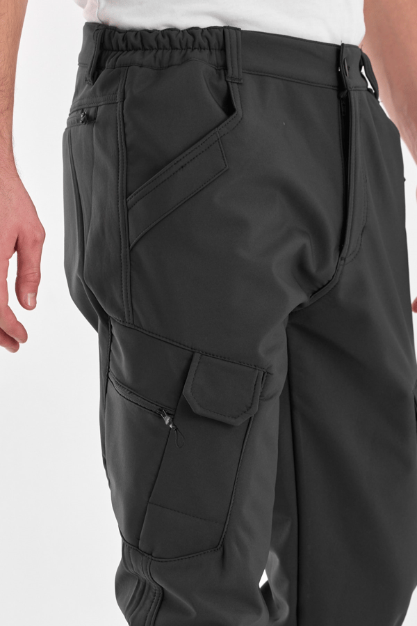 Erkek Outdoor İçi Polarlı Softshell Su Geçirmez Taktik Kargo Pantolon