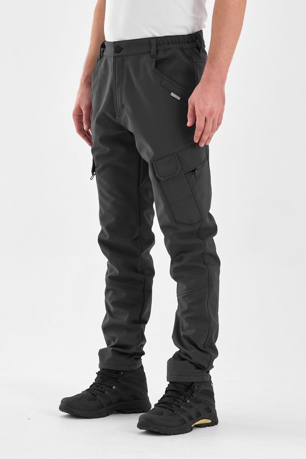 Erkek Outdoor İçi Polarlı Softshell Su Geçirmez Taktik Kargo Pantolon