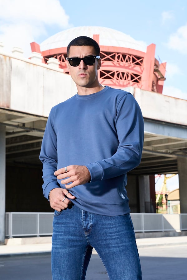 Erkek Rahat Kesim Modal Sweatshirt - R2636