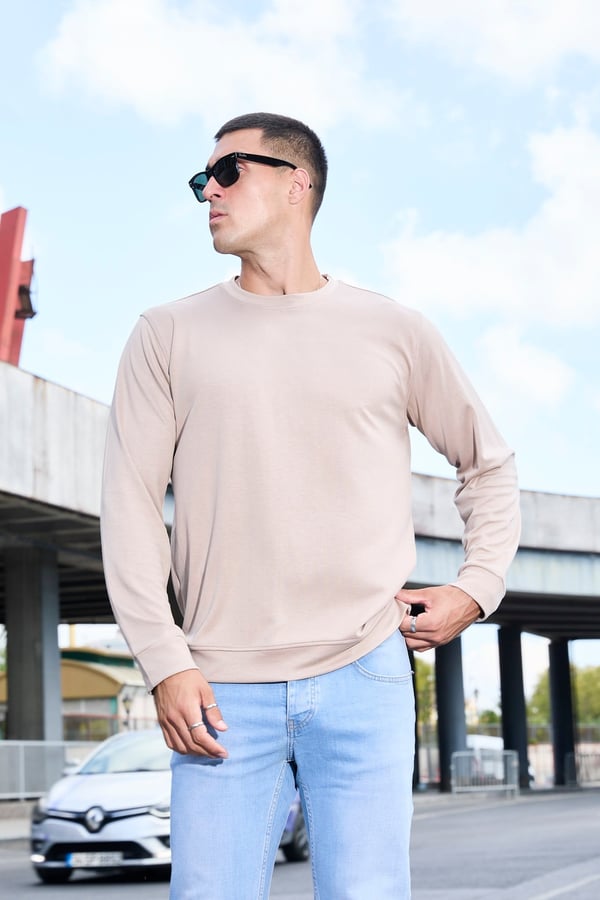 Erkek Rahat Kesim Modal Sweatshirt - R2636