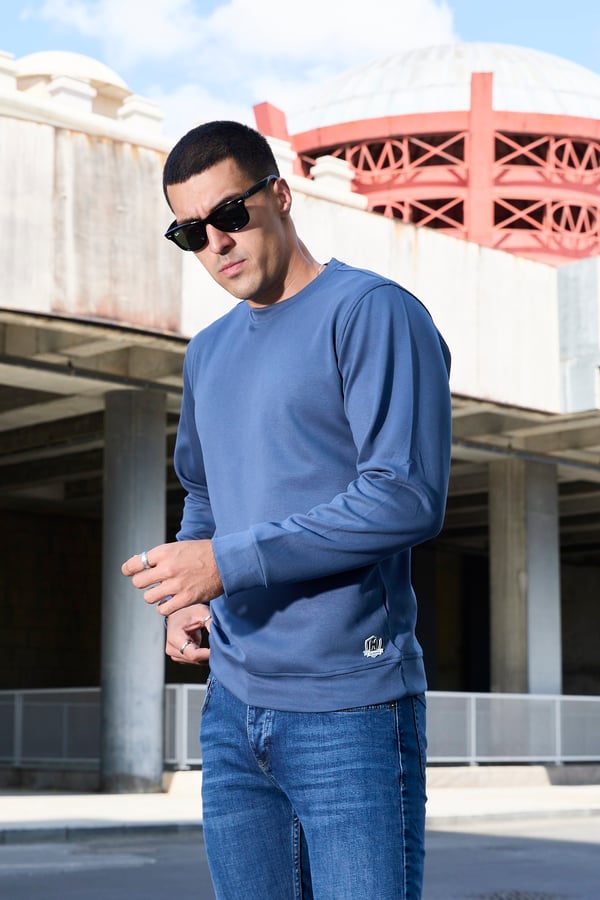 Erkek Rahat Kesim Modal Sweatshirt - R2636