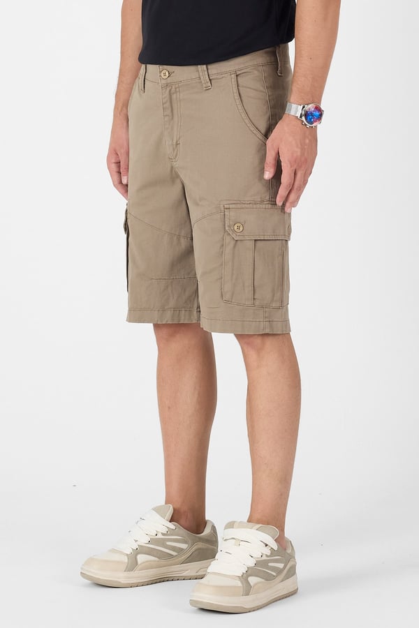 Erkek Regular Fit Kargo Cepli Şort Kapri
