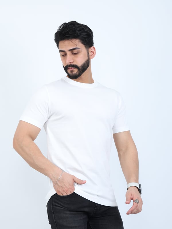 Erkek Relaxed Fit Bisiklet Yaka Basic Tişört