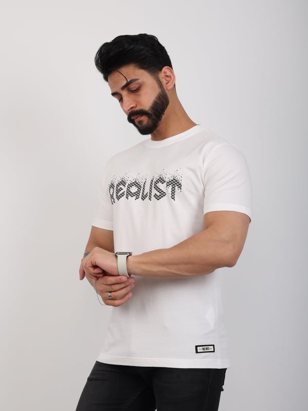 Erkek Relaxed Fit Bisiklet Yaka Baskılı Tişört