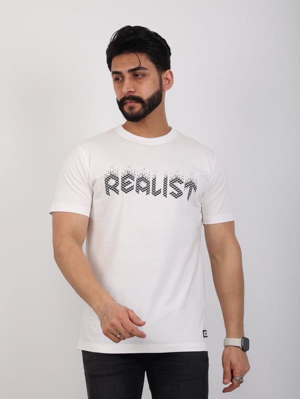 Erkek Relaxed Fit Bisiklet Yaka Baskılı Tişört