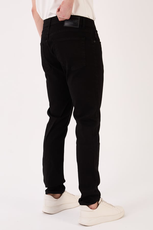 Erkek Siyah Slim Fit Basic Jean Pantolon