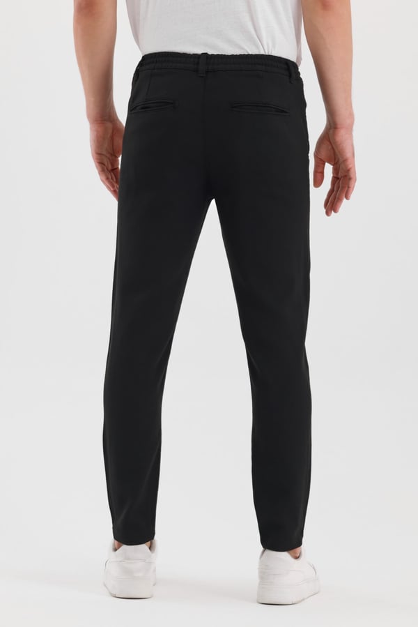 Fitilli Kumaş Beli Lastikli Erkek Chino Pantolon