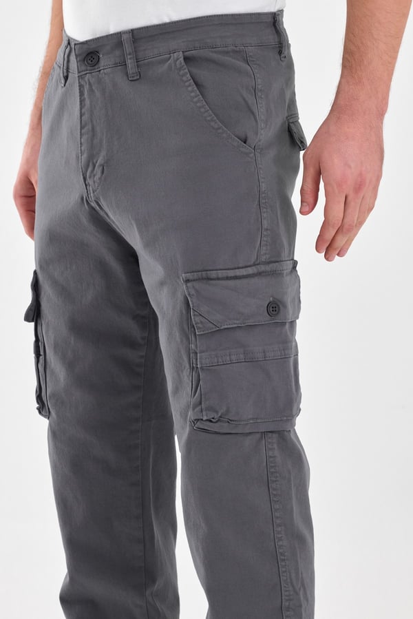 Kargo Cepli Gabardin Kumaş Erkek Baggy Pantolon