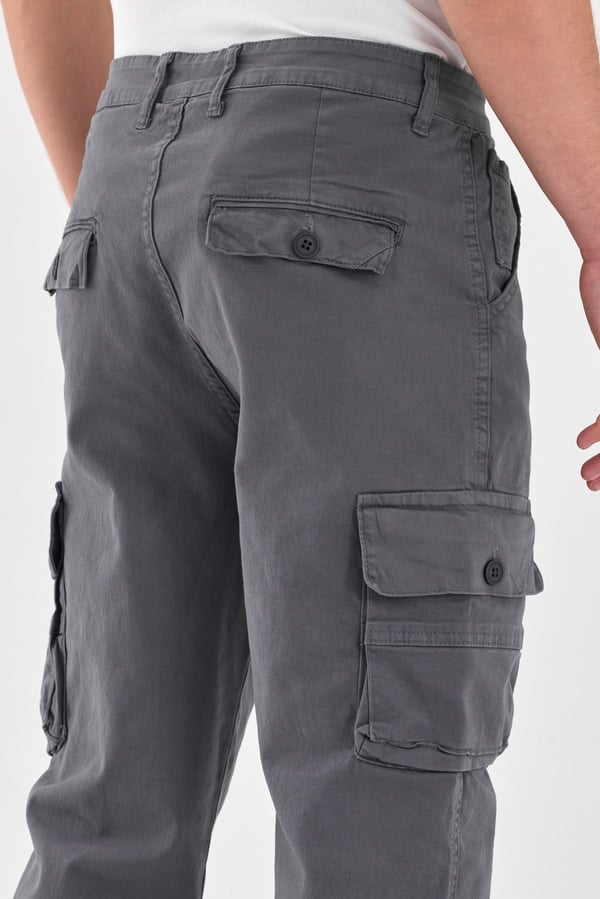 Kargo Cepli Gabardin Kumaş Erkek Baggy Pantolon