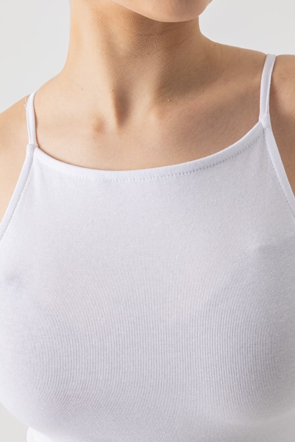 Askılı Halter Yaka Top
