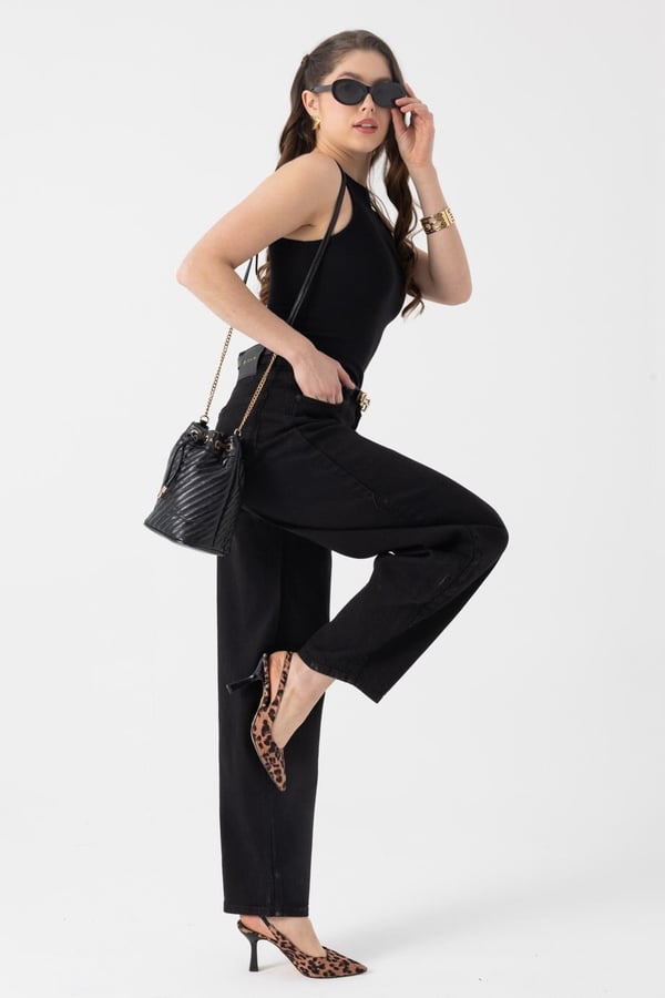 Askılı Halter Yaka Top