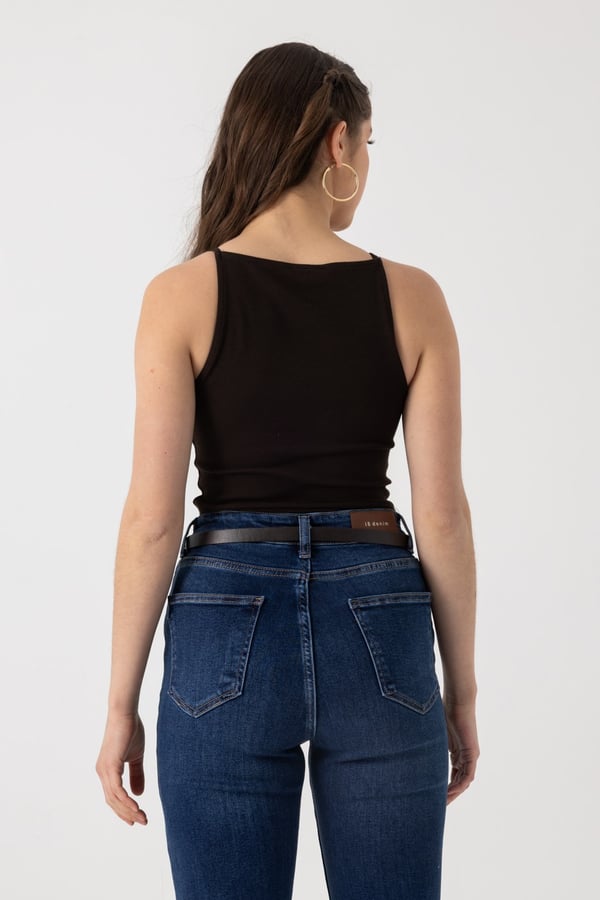 Askılı Halter Yaka Top