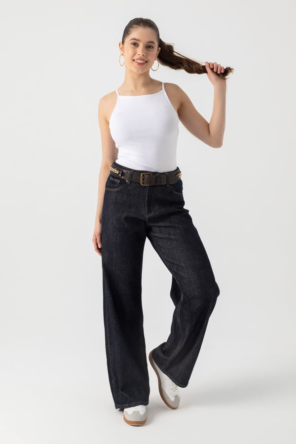 Askılı Halter Yaka Top