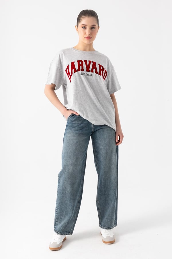 Harvard Baskılı T-Shirt