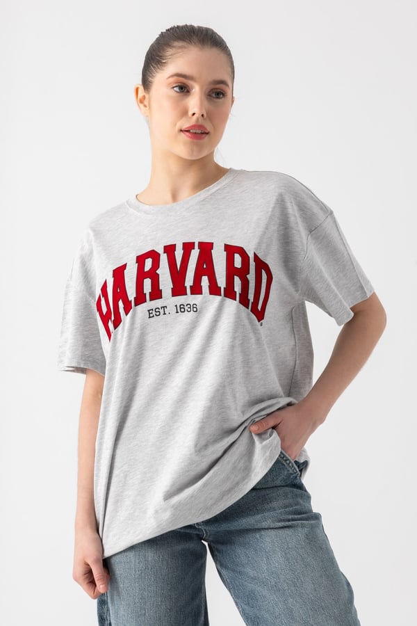 Harvard Baskılı T-Shirt