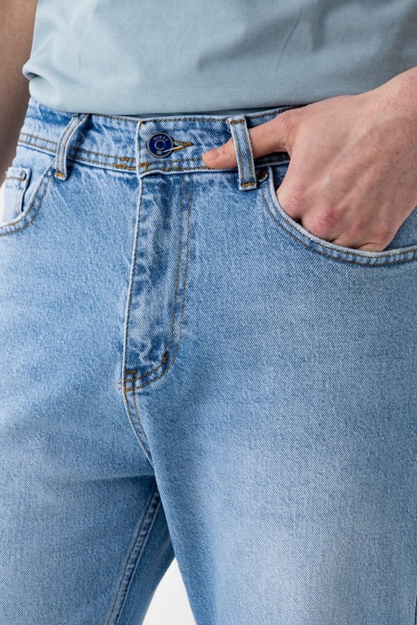 Paça Yıpratmalı Tapered Jean