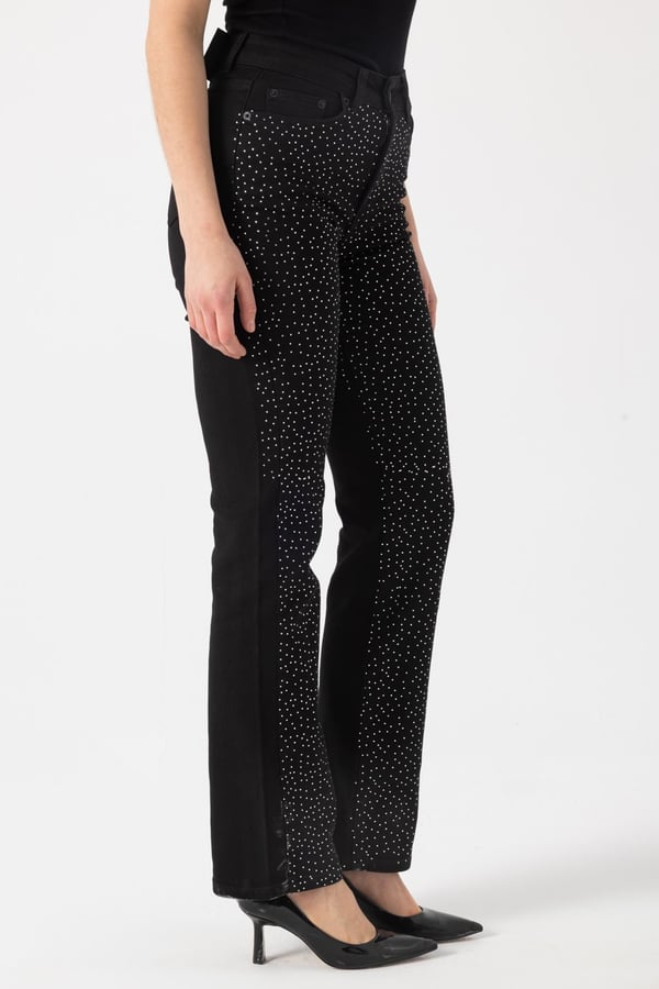 Taşlı Straight Jean
