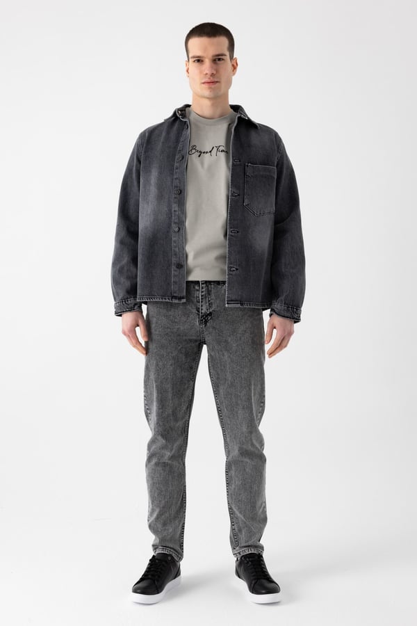 Tek Cep Denim Dış Gömlek