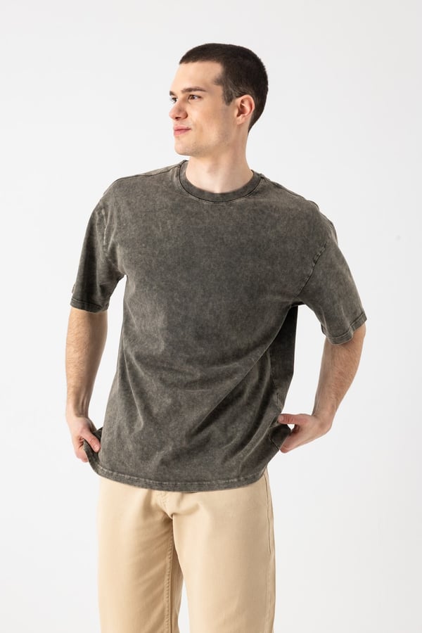 Yıkamalı Basic T-Shirt