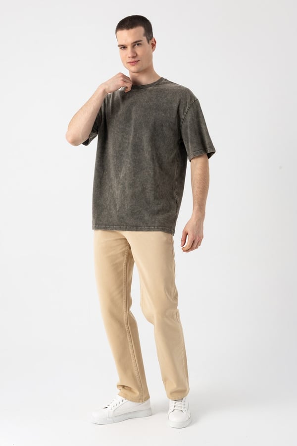 Yıkamalı Basic T-Shirt