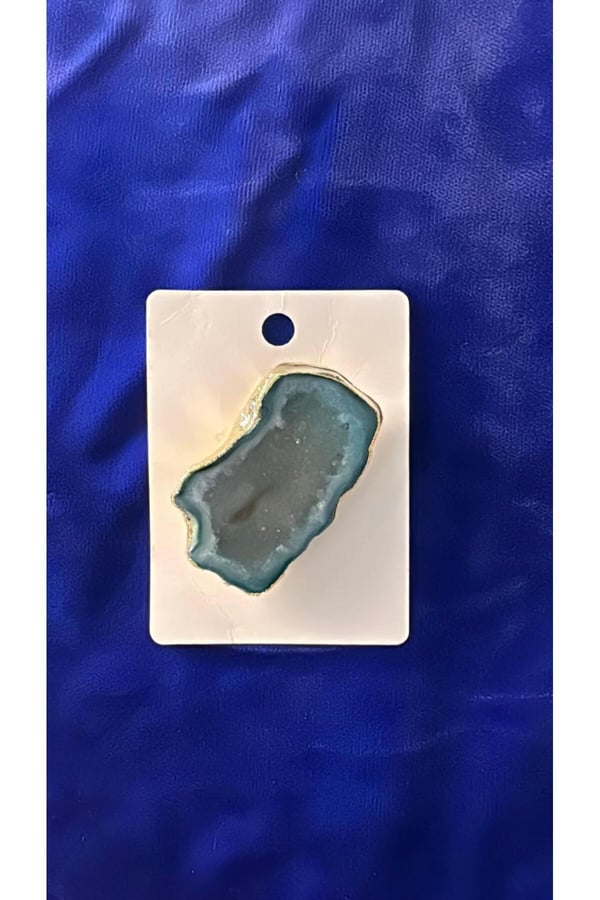 Doğal Ametist Druzy Taşı Broş