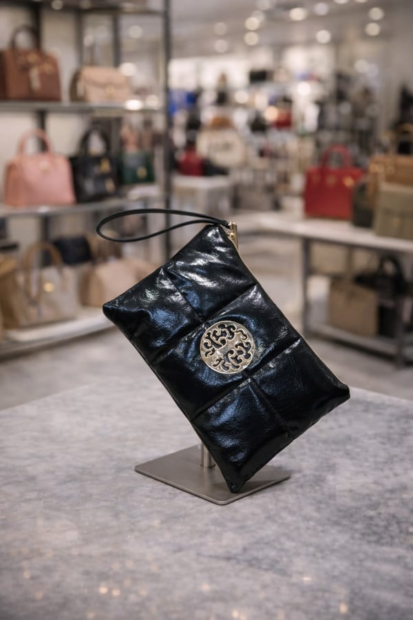 KADIN KLAÇ ÇANTA (Clutch bag) SİYAH-GÜMÜŞ