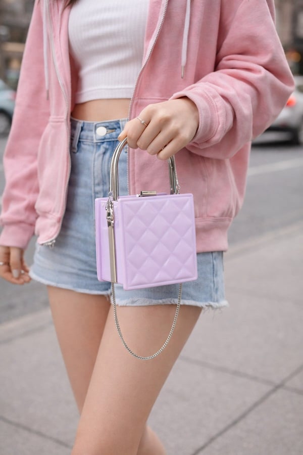 Özel Tasarım Zincir Askılı Kapitone Mini Kadın Çantası