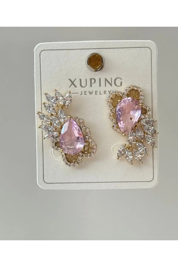 Xuping Damla Pembe Zıt Küpe