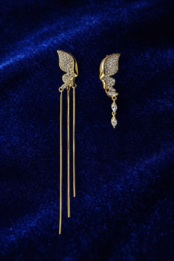 Zirkon Taşlı Rodyum Kaplama Küpe