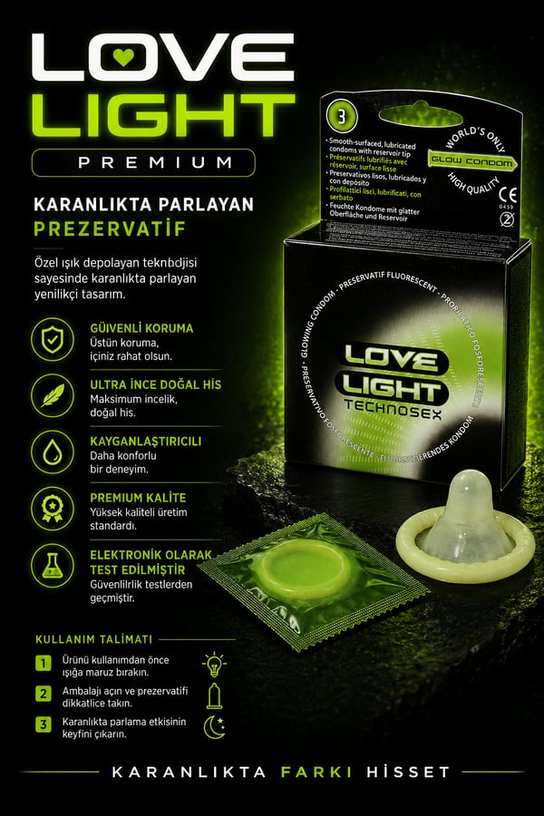 LOVE LIGHT GLOW CONDOM 3