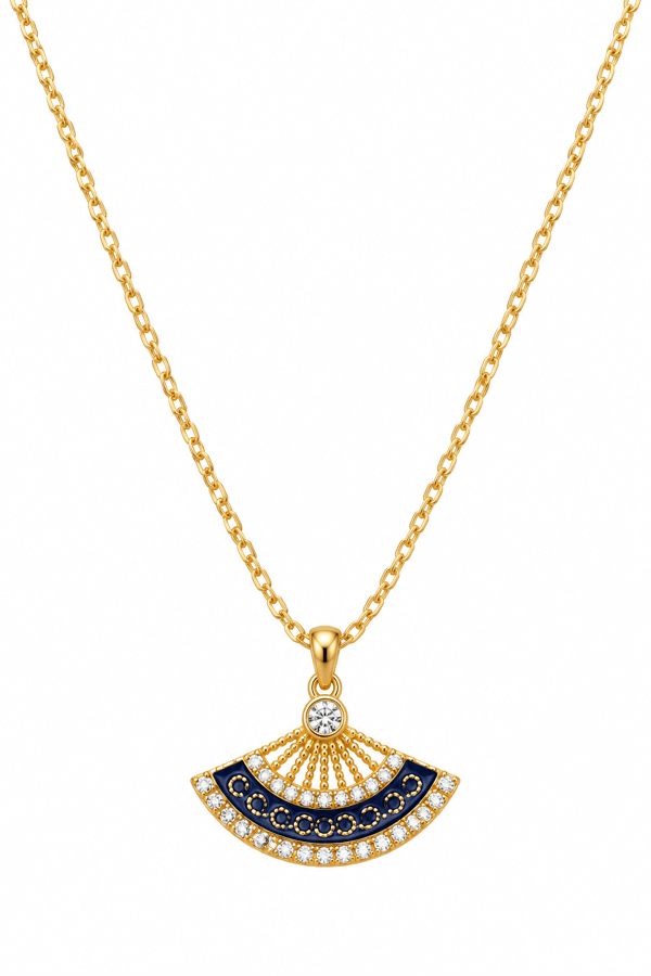 Safir Yelpaze Kolye