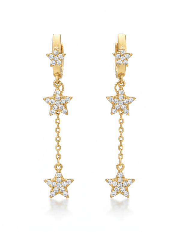 Triple Star Küpe