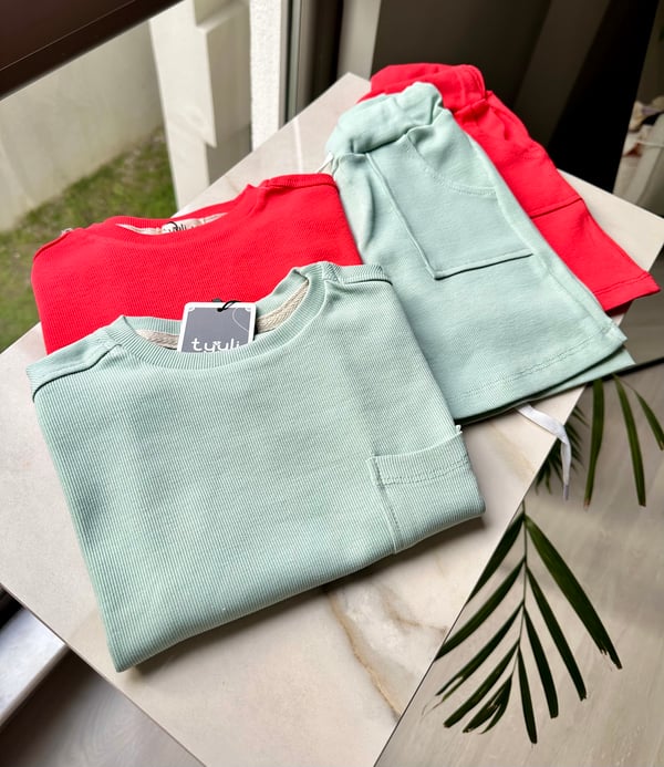 Duru Şortlu Takım - Mint Yeşili