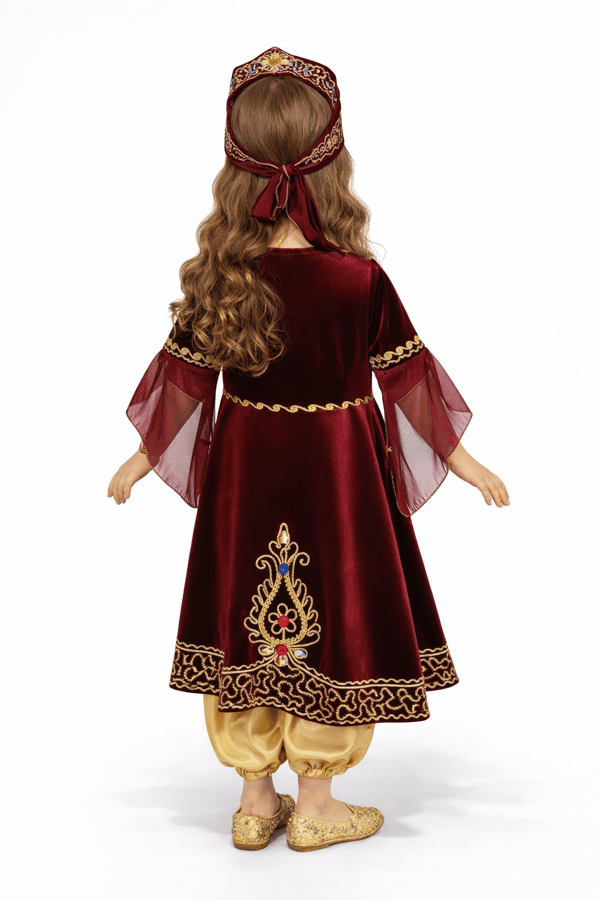 Taş İşlemeli Kadife Bindallı