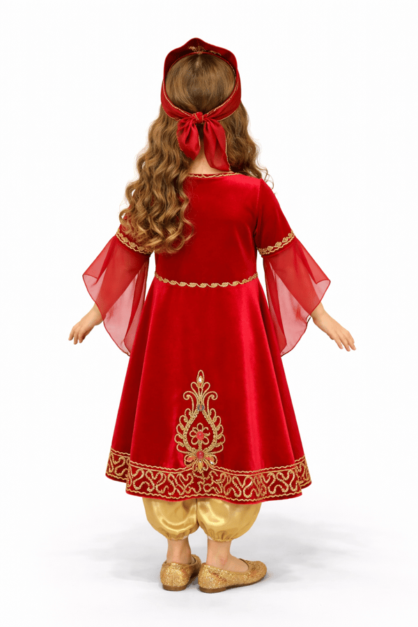 Taş İşlemeli Kadife Bindallı