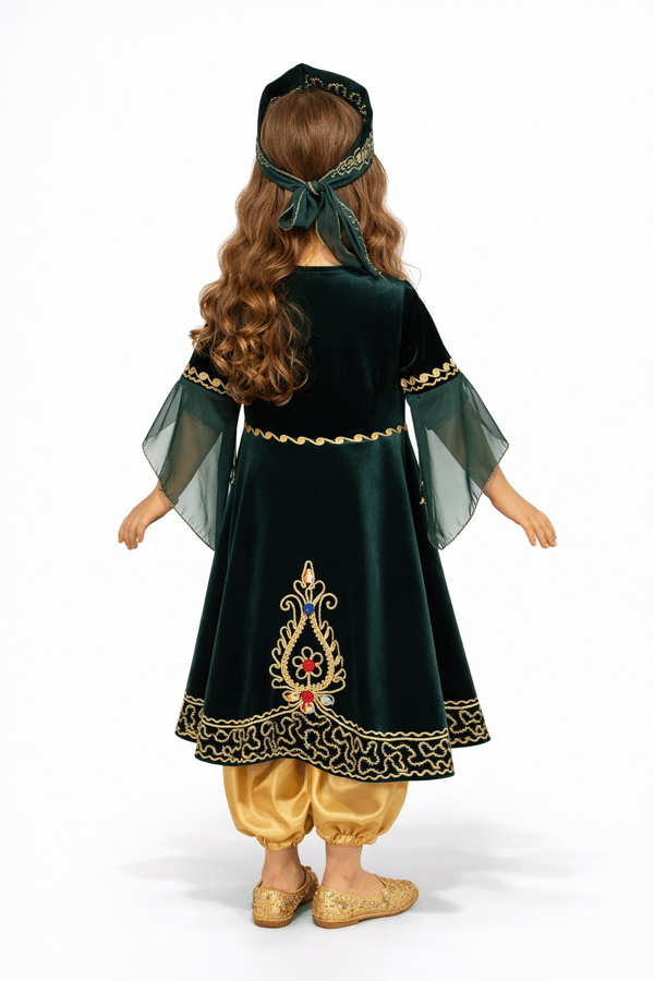 Taş İşlemeli Kadife Bindallı