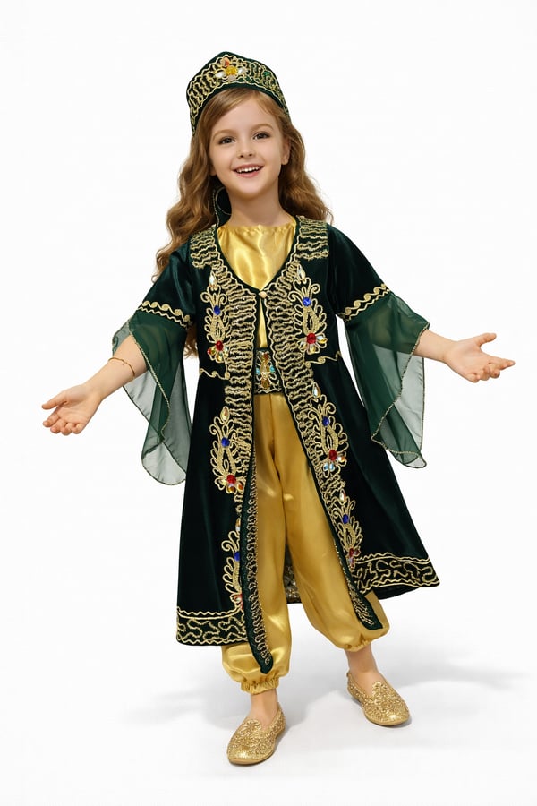 Taş İşlemeli Kadife Bindallı