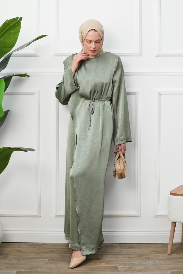 Saten Tulum Elbise - Mint Yeşili kadın giyim ürün görseli Arzestore