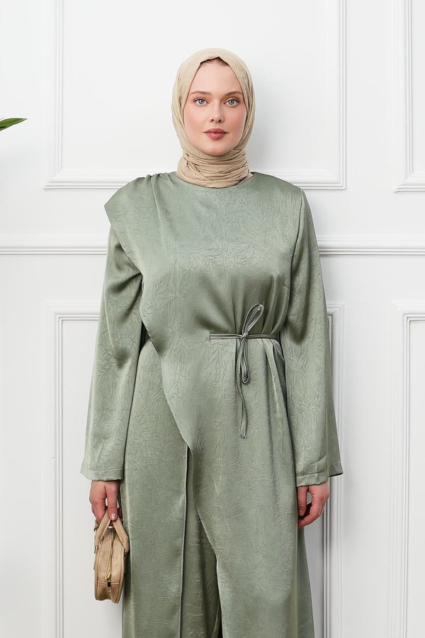 Saten Tulum Elbise - Mint Yeşili kadın giyim ürün görseli Arzestore