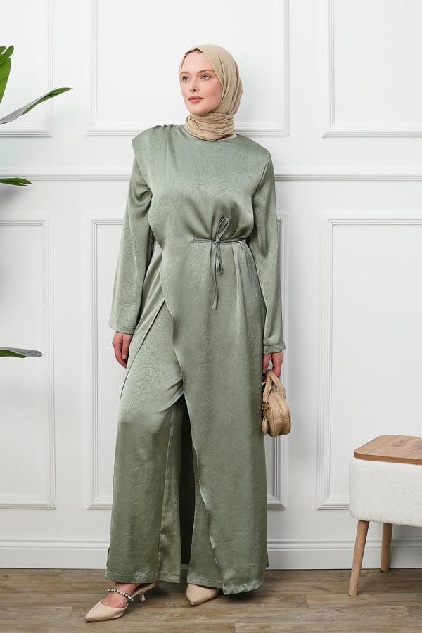 Saten Tulum Elbise - Mint Yeşili kadın giyim ürün görseli Arzestore