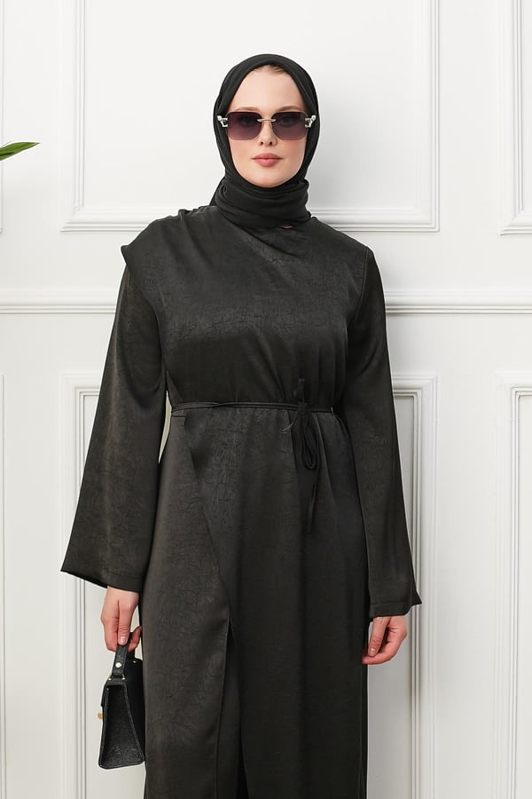 Saten Tulum Elbise - Siyah kadın giyim ürün görseli Arzestore