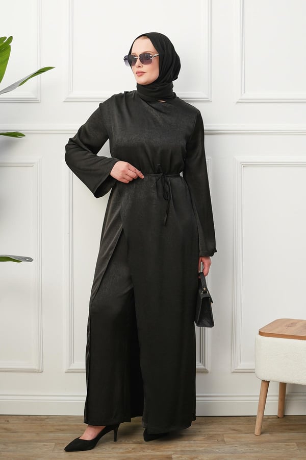 Saten Tulum Elbise - Siyah kadın giyim ürün görseli Arzestore