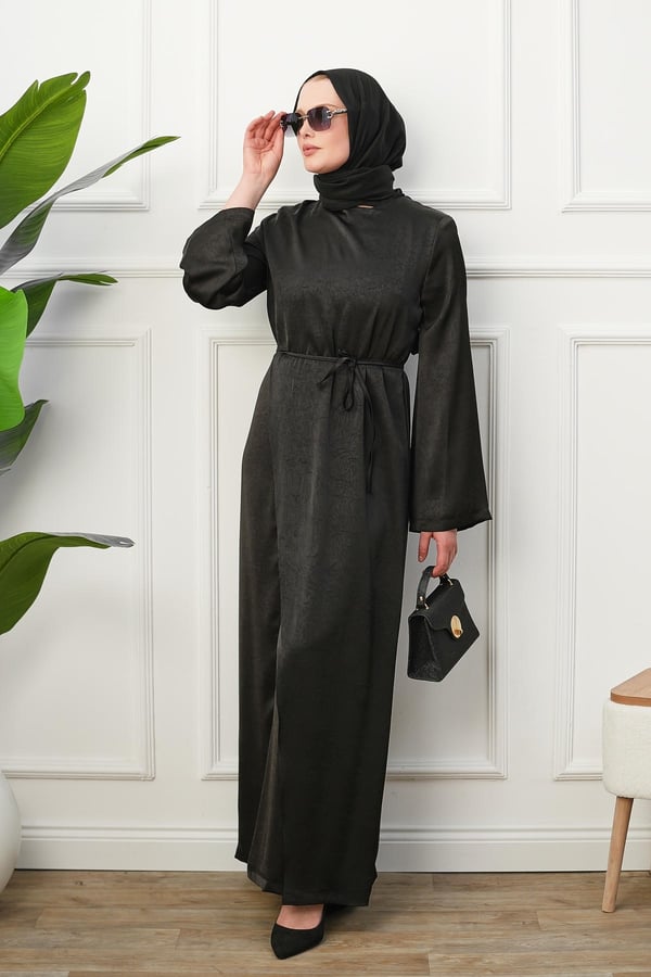 Saten Tulum Elbise - Siyah kadın giyim ürün görseli Arzestore