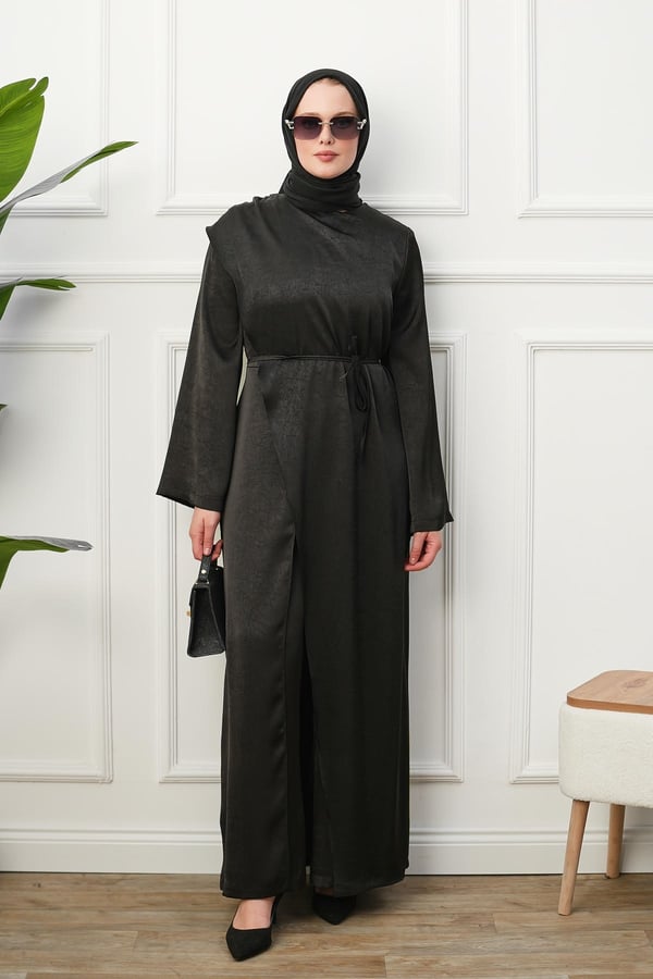 Saten Tulum Elbise - Siyah kadın giyim ürün görseli Arzestore