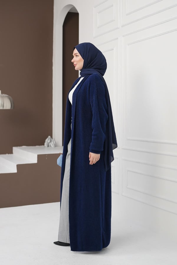 Uzun Yumoş Hırka - Mavi kadın giyim ürün görseli Arzestore