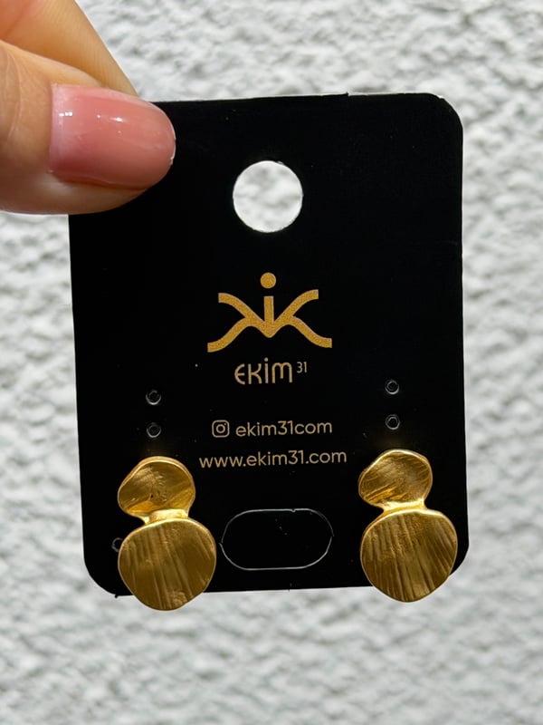 Antik Gold Kaplama Bohem Küpe 