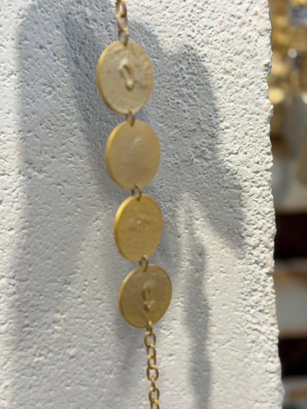 ANTİK GOLD KAPLAMA DAİRESEL BİLEKLİK