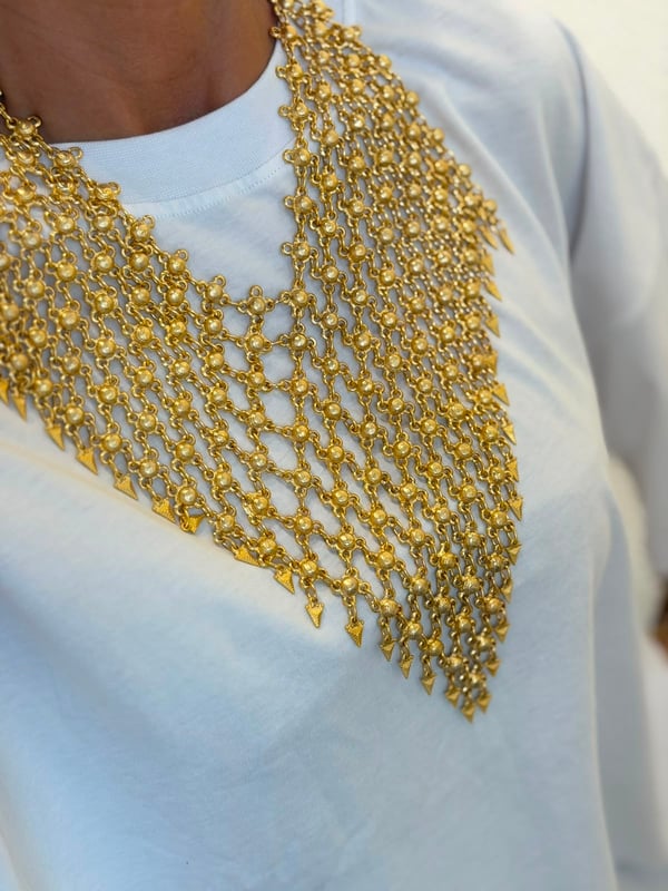Antik Gold Kaplama Yaka Kolye