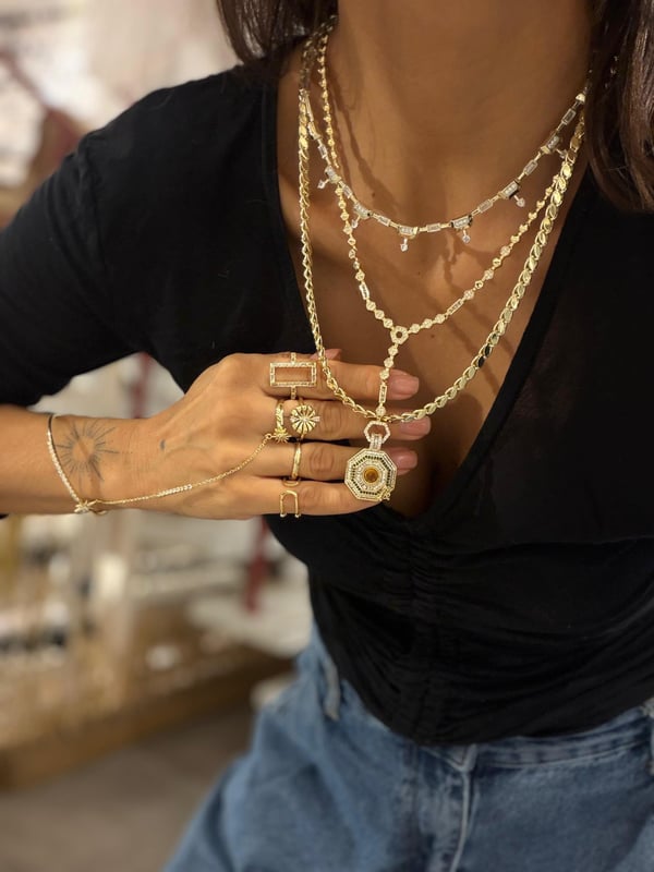 Arpa Model Gold Kolye