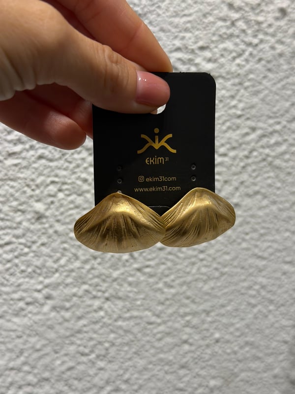 Bohem Gold Kaplama Deniz Kabuğu Küpe